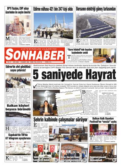 Edirne Sonhaber Gazetesi