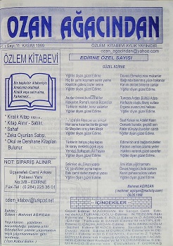 Yıl:1 Sayı:11, Kasım 1999 