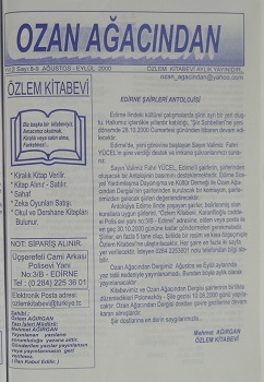 Yıl:2 Sayı:8-9, Ağustos-Eylül 2000 