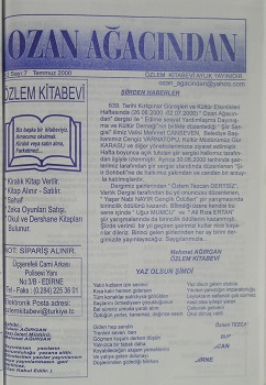 Yıl:2 Sayı:7, Temmuz 2000