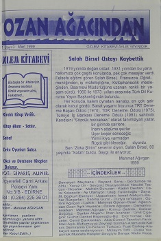 Yıl:1 Sayı:3 Mart 1999 