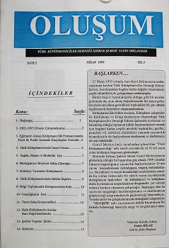 Oluşum Dergisi Sayı:1