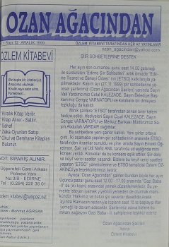 Yıl:1 Sayı:12, Aralık 1999
